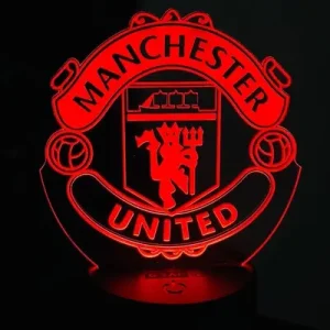 GearUP Acrylic Multicolor Night Lamp (Manchester United F.C.)