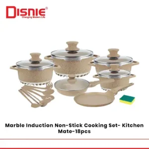 Disnie DMS-1B18 Big Boss Marble Coated 18 Pcs Granite Cookware Set With Grill Pan